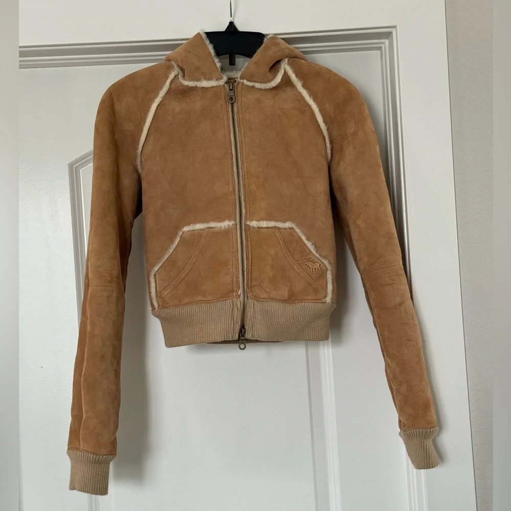 Vintage Abercrombie And Fitch 100% Leather Shell Jacket